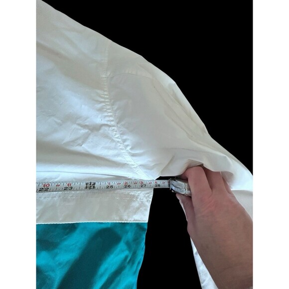 Vtg Members Only Mariner Jacket Full Zip Up Mens XL Teal & White 90s - Picture 13 of 14